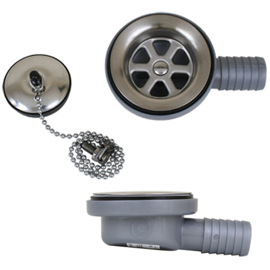 Scandvik Low Profile Drain Stopper - 1" Outlet - Deckhand Marine Supply