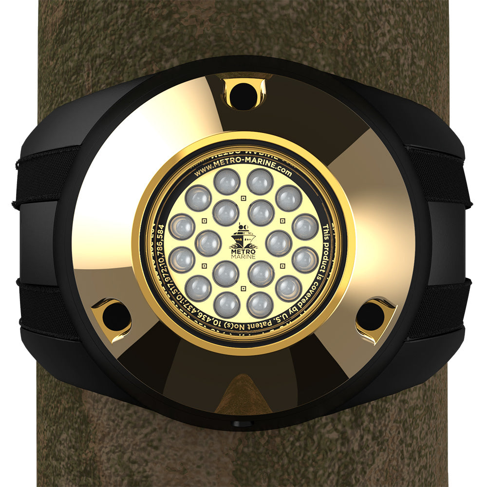 Metro Marine High-Output Piling Mount Underwater Light w/Intelligent Monochromatic LEDs - Aqua, 45 Beam - Deckhand Marine Supply