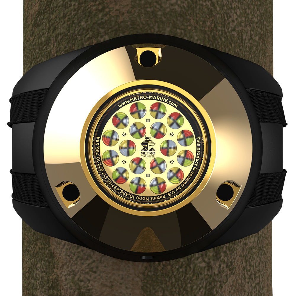 Metro Marine High-Output Piling Mount Underwater Light w/Intelligent Full Spectrum LEDs - RGBW, 45 Beam - Deckhand Marine Supply