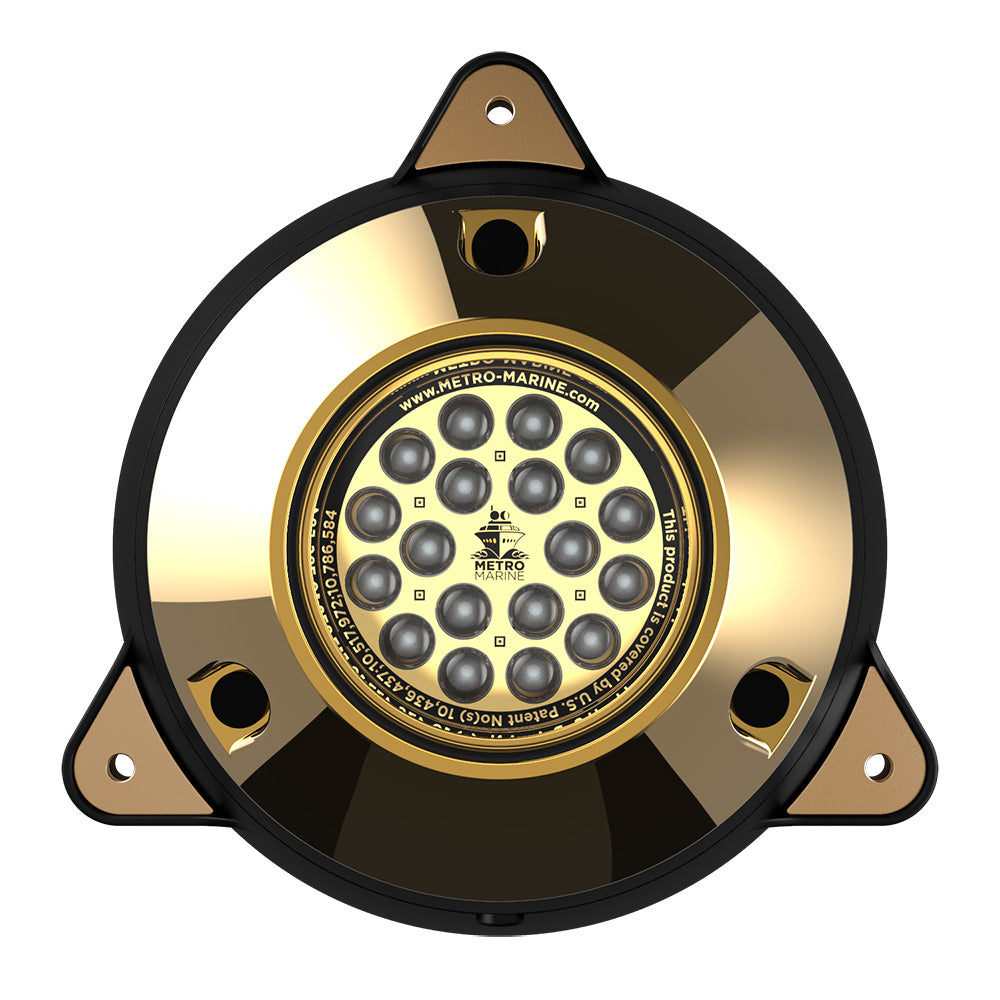 Metro Marine High-Output Surface Mount Underwater Light w/Intelligent Monochromatic LEDs - Green, 45 Beam - Deckhand Marine Supply