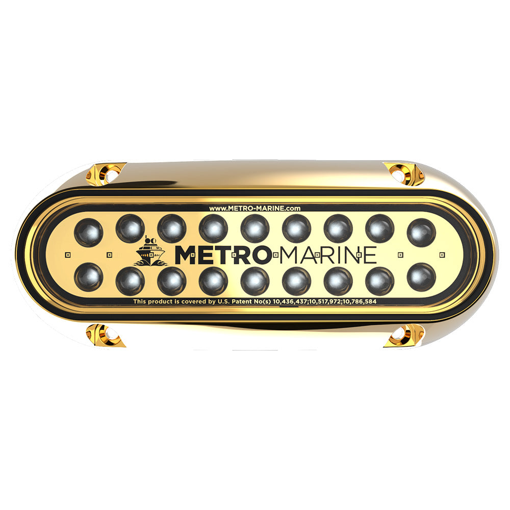 Metro Marine High-Output Elongated Underwater Light w/Intelligent Monochromatic LEDs - Aqua, 45 Beam - Deckhand Marine Supply