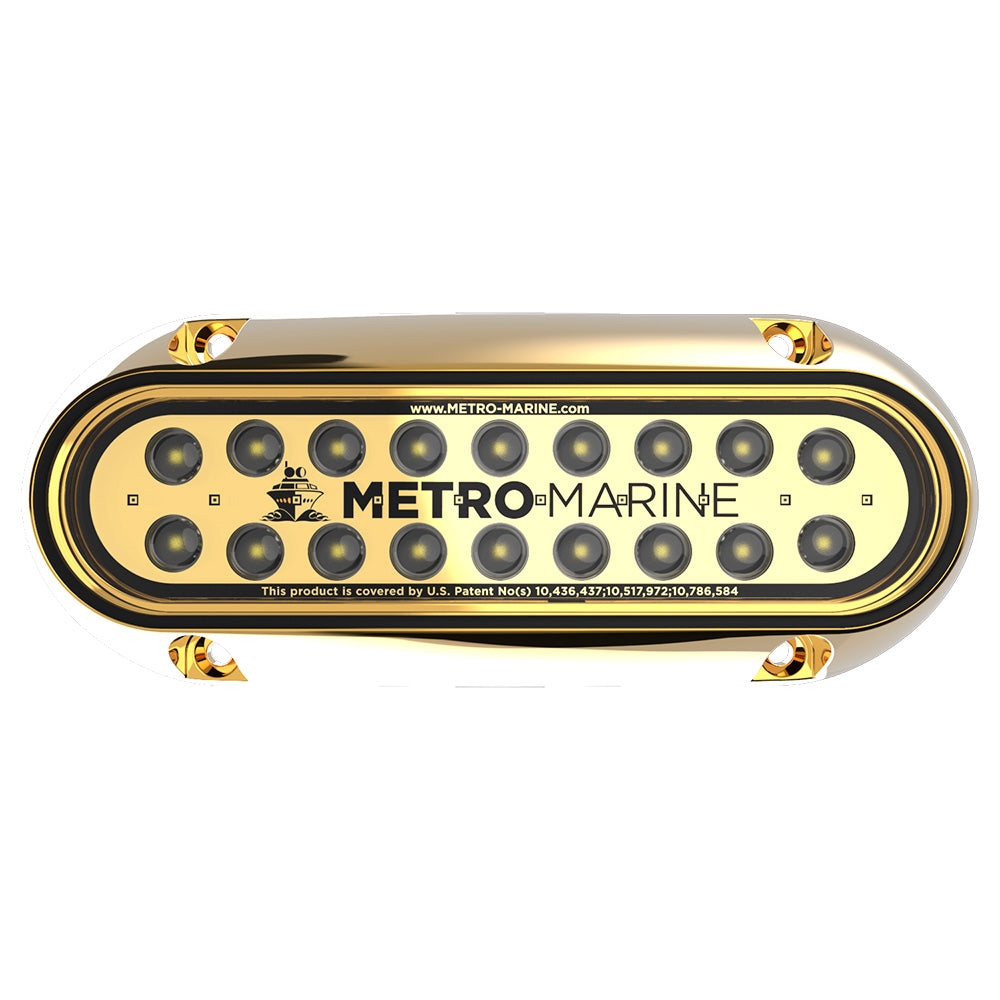 Metro Marine High-Output Elongated Underwater Light w/Intelligent Monochromatic LEDs - White, 90 Beam - Deckhand Marine Supply