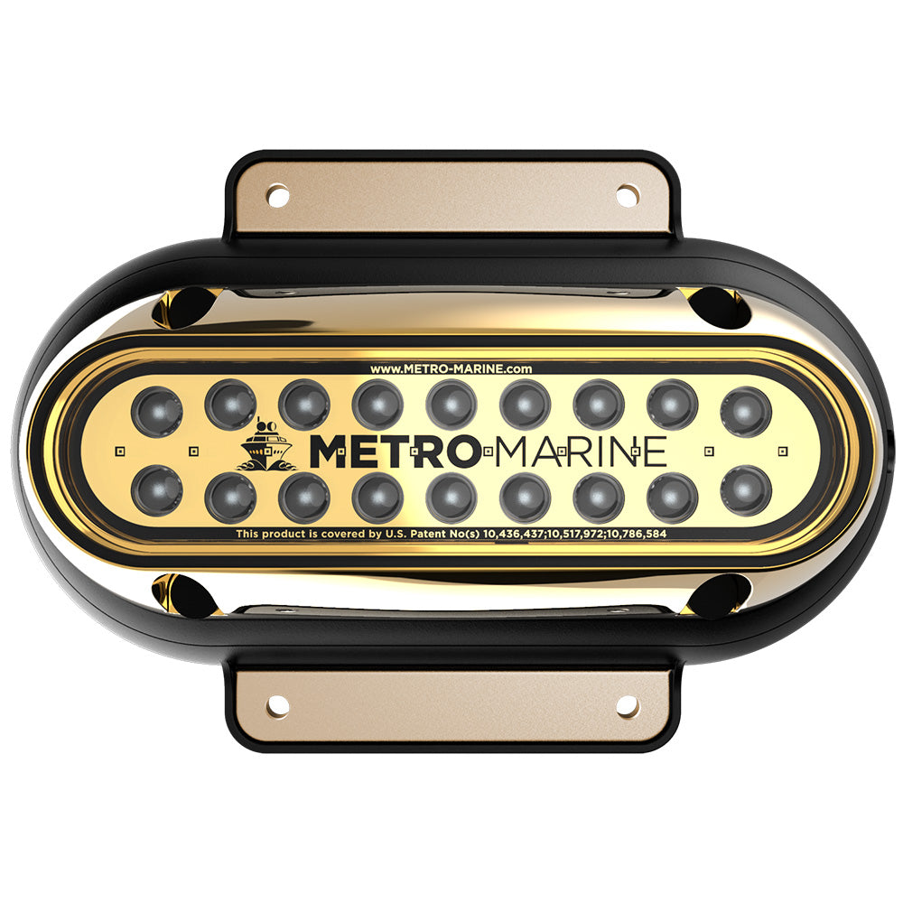 Metro Marine High-Output Elongated Surface Mount Light w/Intelligent Monochromatic LEDs - Green, 45 Beam - Deckhand Marine Supply