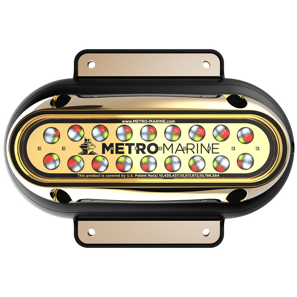 Metro Marine High-Output Elongated Surface Mount Light w/Intelligent Full Spectrum LEDs - RGBW, 45 Beam - Deckhand Marine Supply