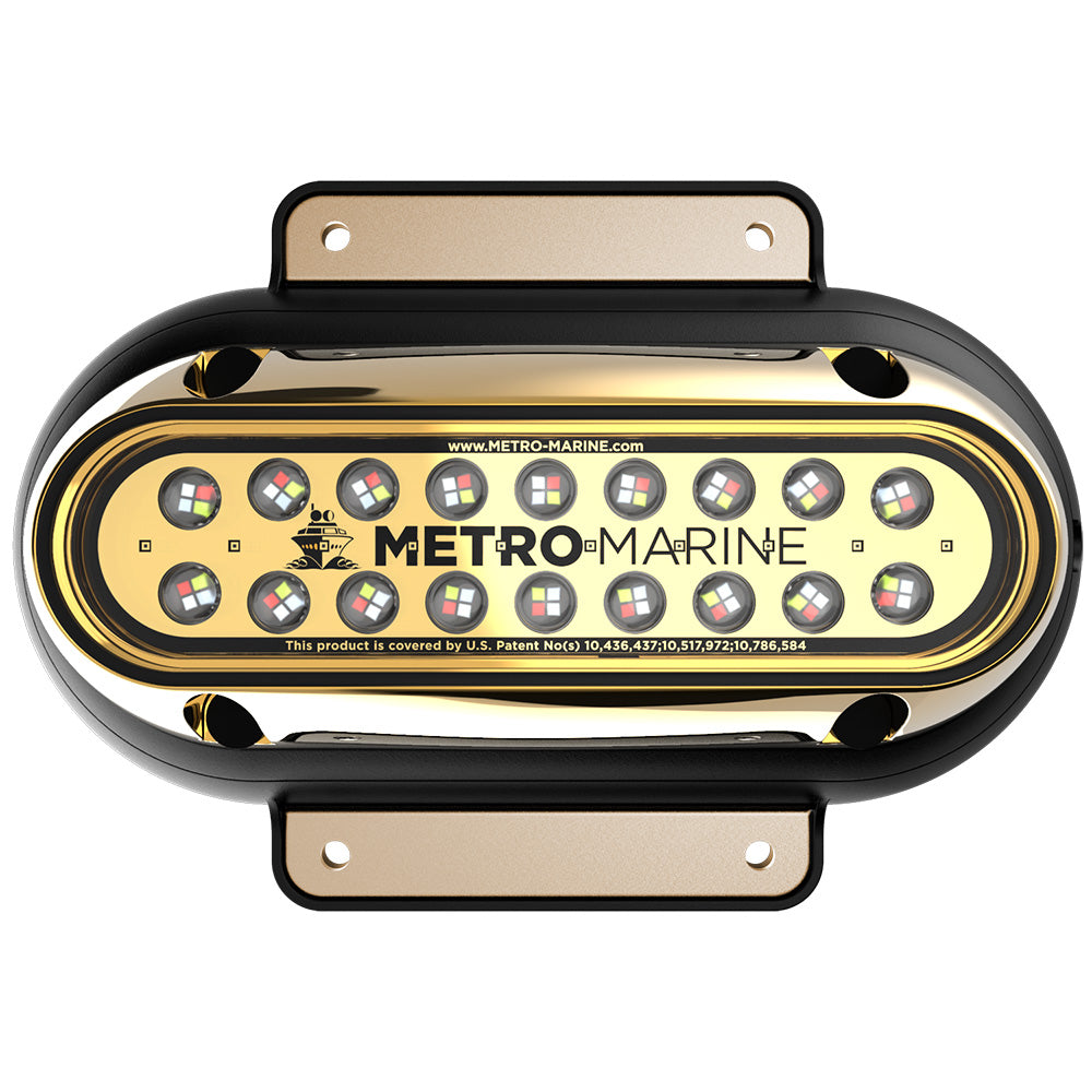 Metro Marine High-Output Elongated Surface Mount Light w/Intelligent Full Spectrum LEDs - RGBW, 90 Beam - Deckhand Marine Supply