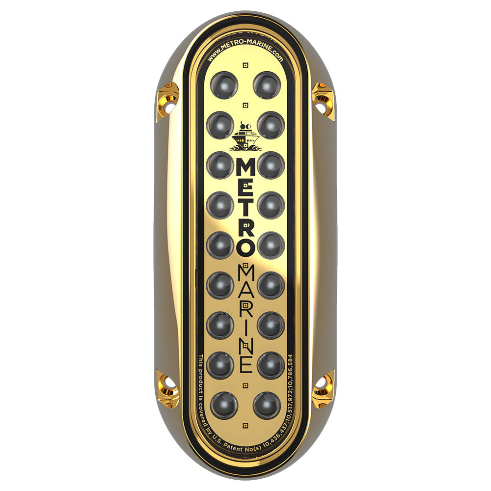 Metro Marine High-Output Elongated Vertical Mount Light w/Intelligent Monochromatic LEDs - Aqua, 90 Beam - Deckhand Marine Supply