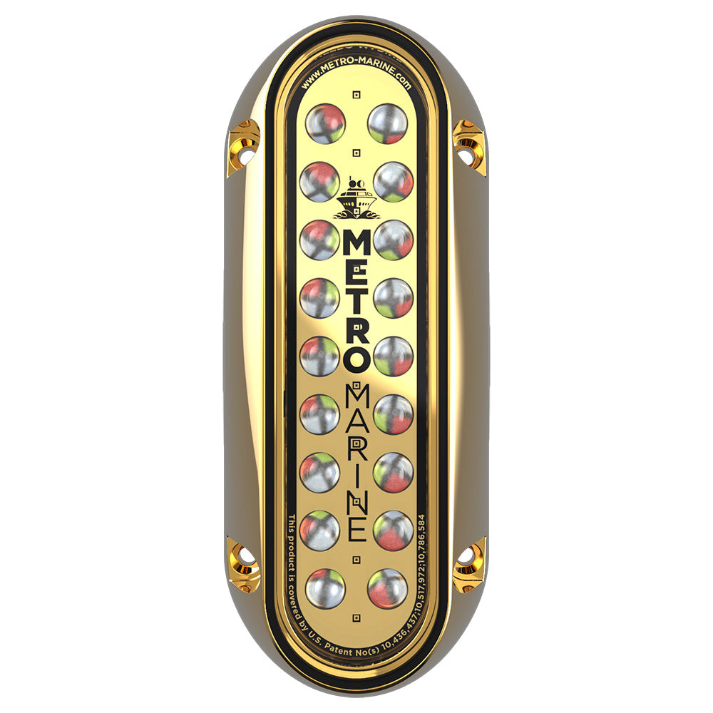 Metro Marine High-Output Elongated Vertical Mount Light w/Intelligent Full Spectrum LEDs - RGBW, 45 Beam - Deckhand Marine Supply