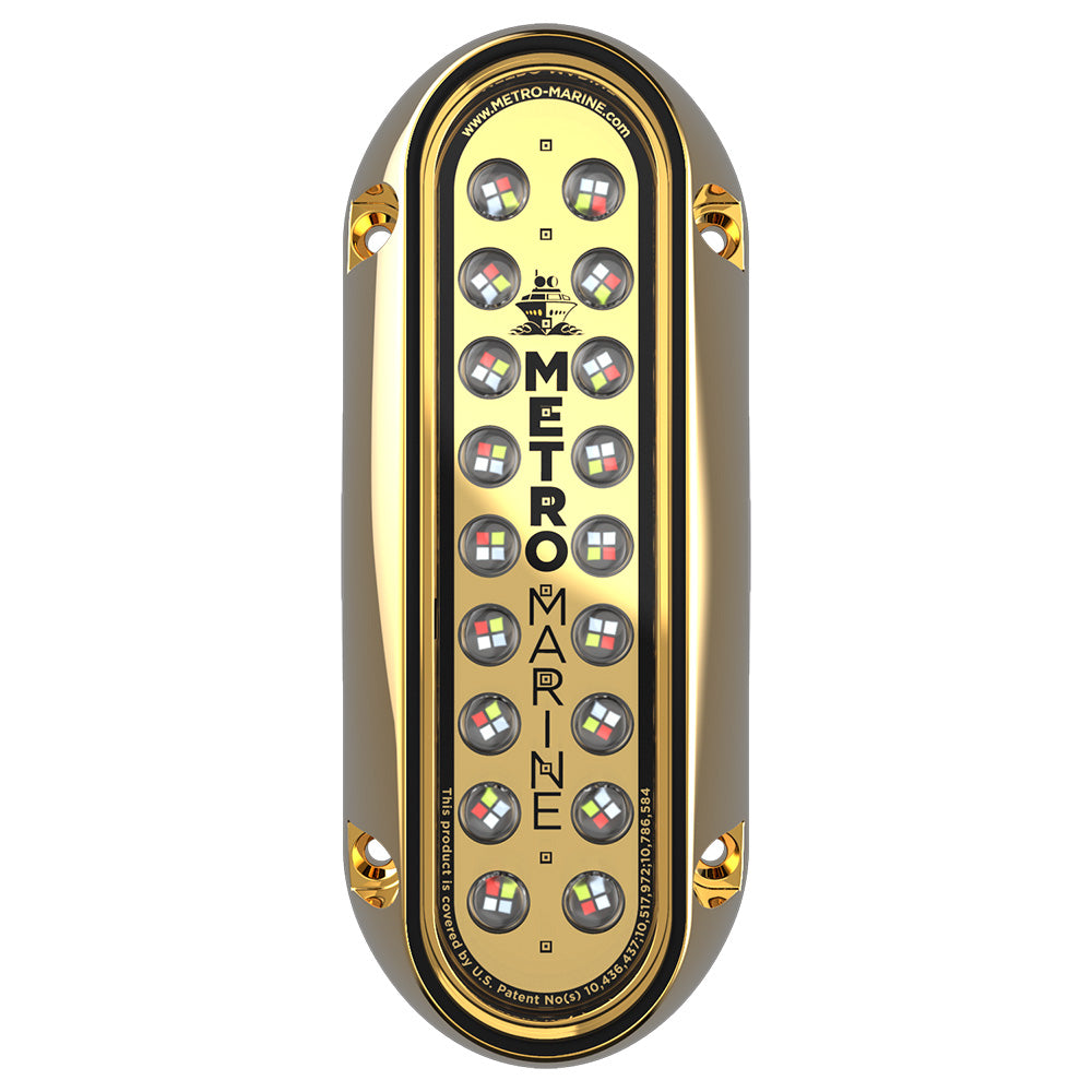 Metro Marine High-Output Elongated Vertical Mount Light w/Intelligent Full Spectrum LEDs - RGBW, 90 Beam - Deckhand Marine Supply