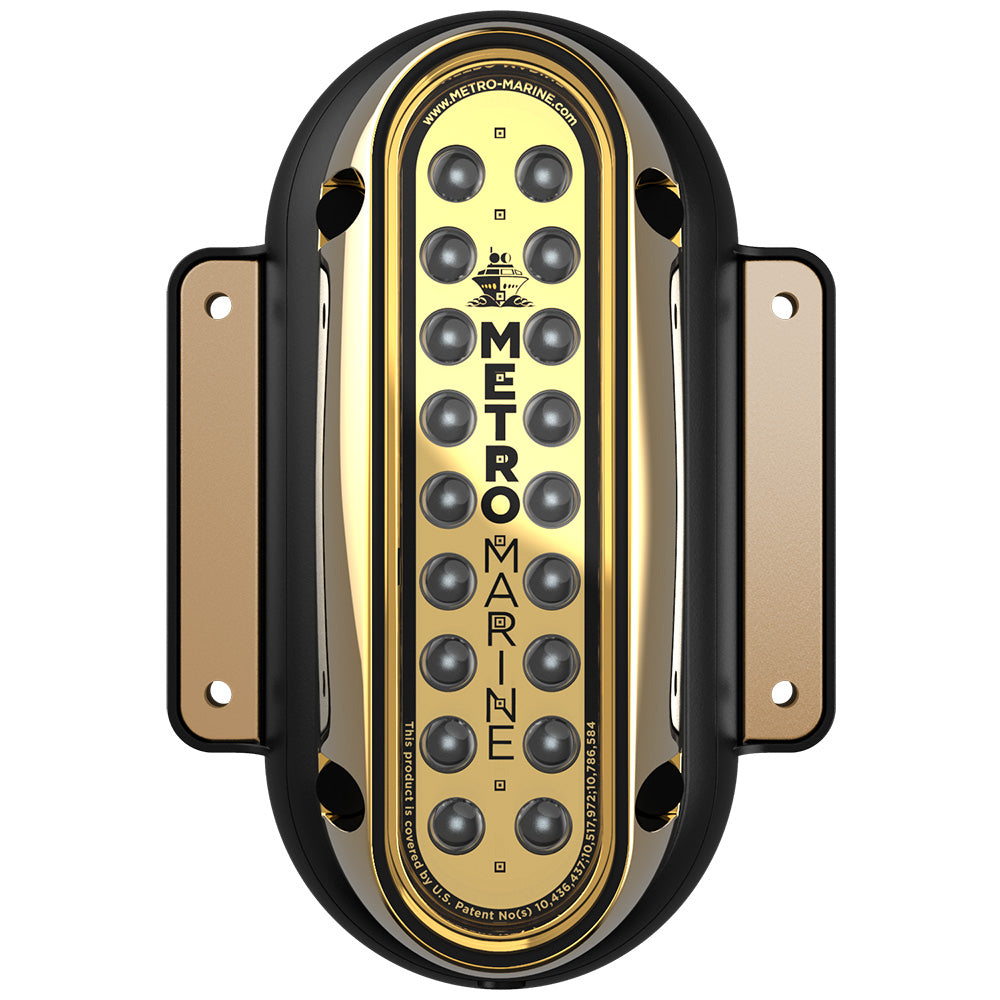Metro Marine High-Output Vertical Surface Mount Light w/Intelligent Monochromatic LEDs - Green, 90 Beam - Deckhand Marine Supply
