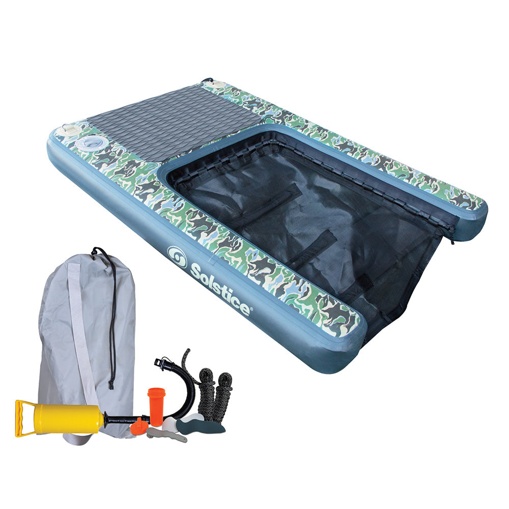 Solstice Watersports Inflatable PupPlank Dog Ramp - XL Sport - Camo - Deckhand Marine Supply