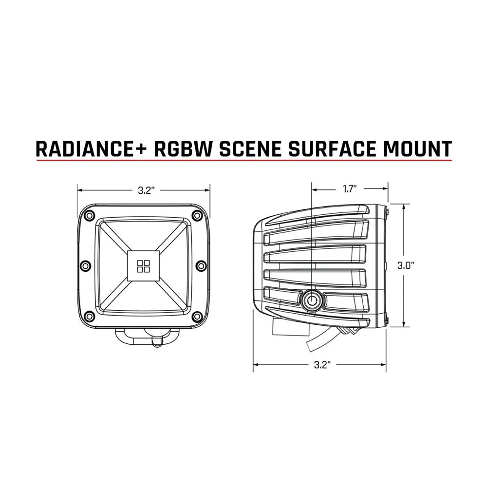 RIGID Industries Radiance Scene - RGBW - Surface Mount - Pair - Deckhand Marine Supply