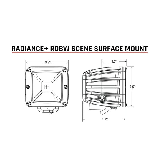 RIGID Industries Radiance Scene - RGBW - Surface Mount - Pair - Deckhand Marine Supply