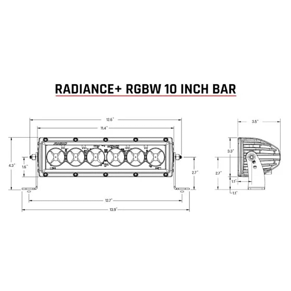 RIGID Industries Radiance + 10" Light Bar - RGBW - Deckhand Marine Supply