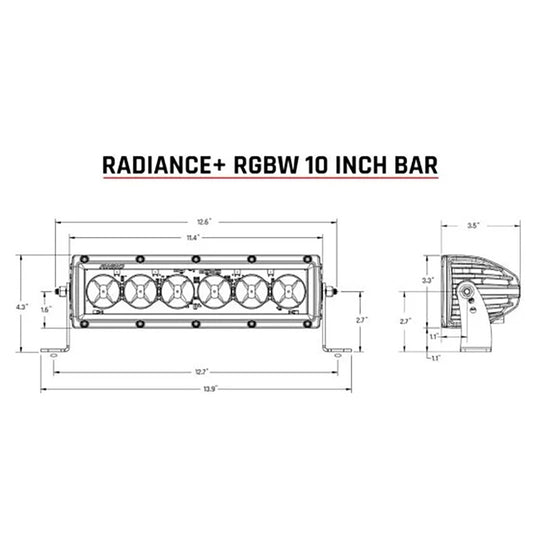 RIGID Industries Radiance + 10" Light Bar - RGBW - Deckhand Marine Supply