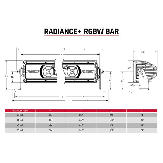 RIGID Industries Radiance + 30" Light Bar - RGBW - Deckhand Marine Supply