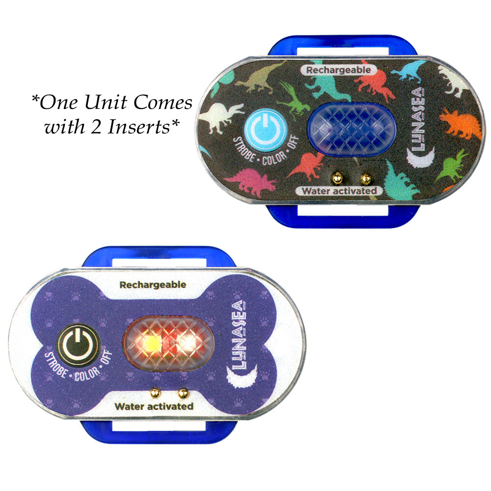 Lunasea Child/Pet Safety Water Activated Strobe Light - Blue Case, Blue Attention Light - Deckhand Marine Supply