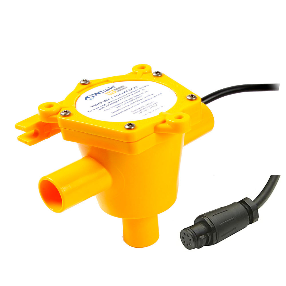 Whale 2-Way Waste Manifold - 12 Cable - 3/4" Ports - Deckhand Marine Supply