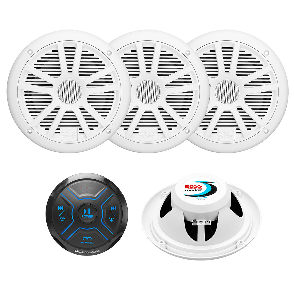 Boss Audio MG250W.64 Kit w/MGR150B  2 Pairs of MR6W Speakers - Deckhand Marine Supply