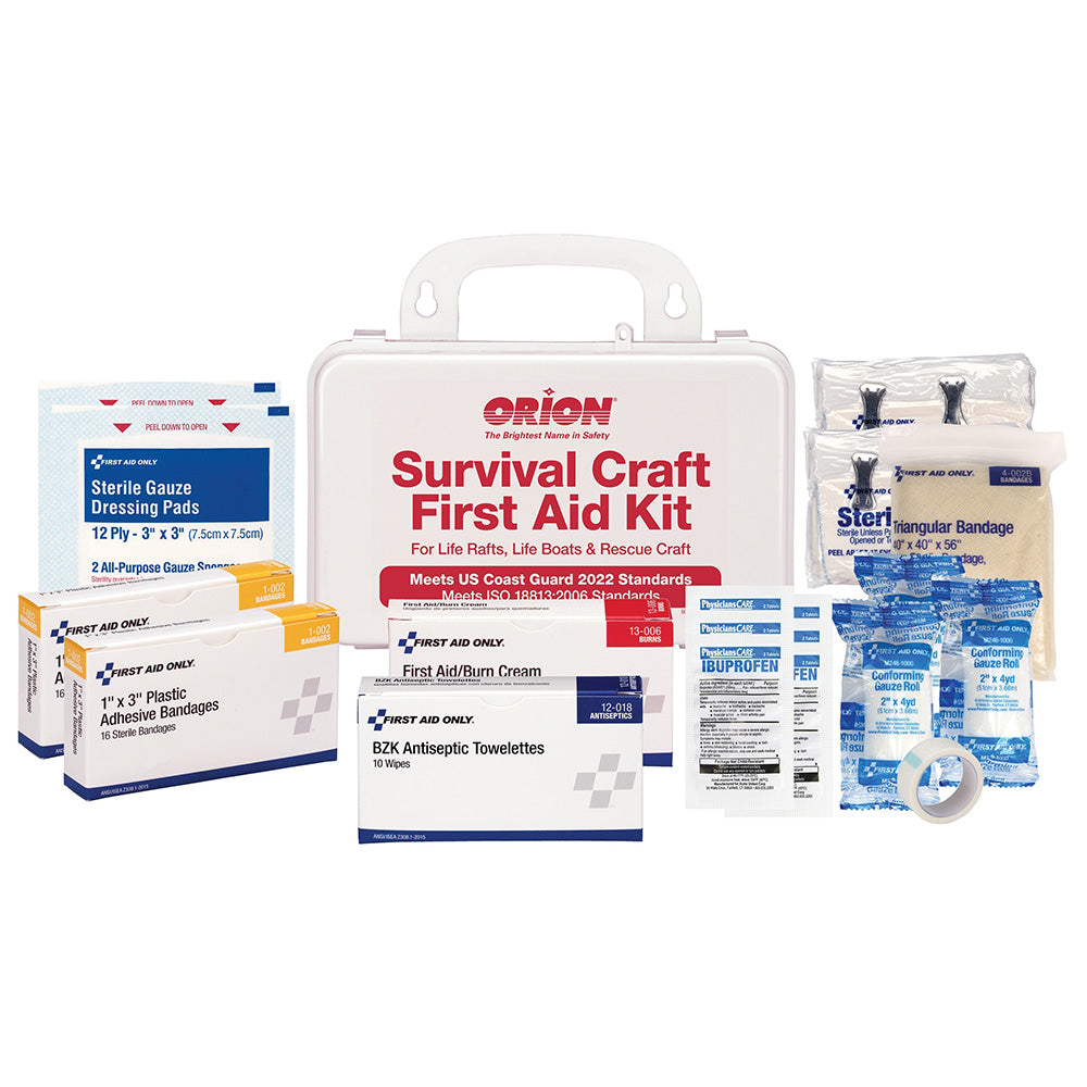 Orion Survival Craft First Aid Kit - Hard Plastic Case - Deckhand Marine Supply