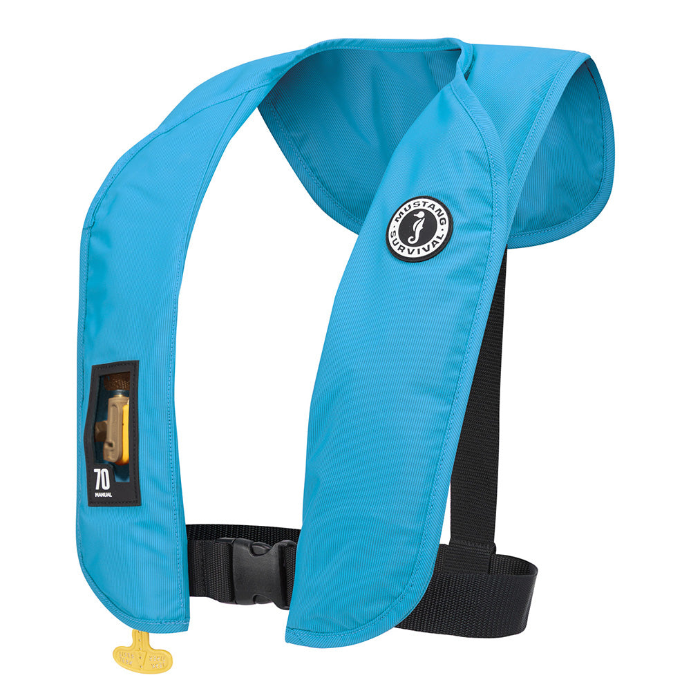 Mustang MIT 70 Manual Inflatable PFD - Azure (Blue) - Deckhand Marine Supply