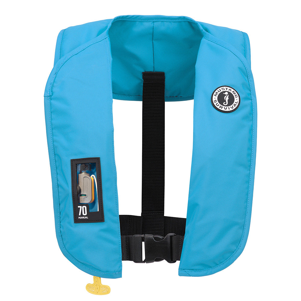 Mustang MIT 70 Manual Inflatable PFD - Azure (Blue) - Deckhand Marine Supply