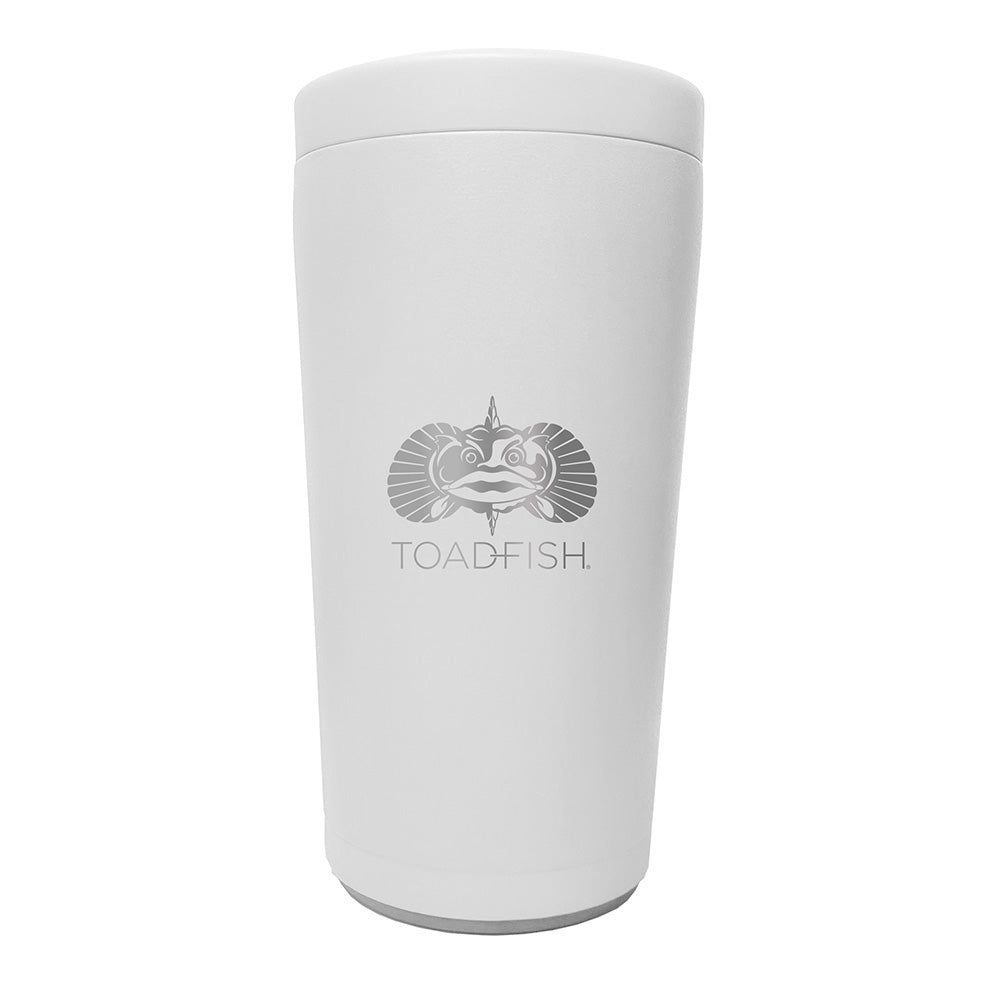 Toadfish Non-Tipping Can Cooler 2.0 - Universal Design - White - Deckhand Marine Supply