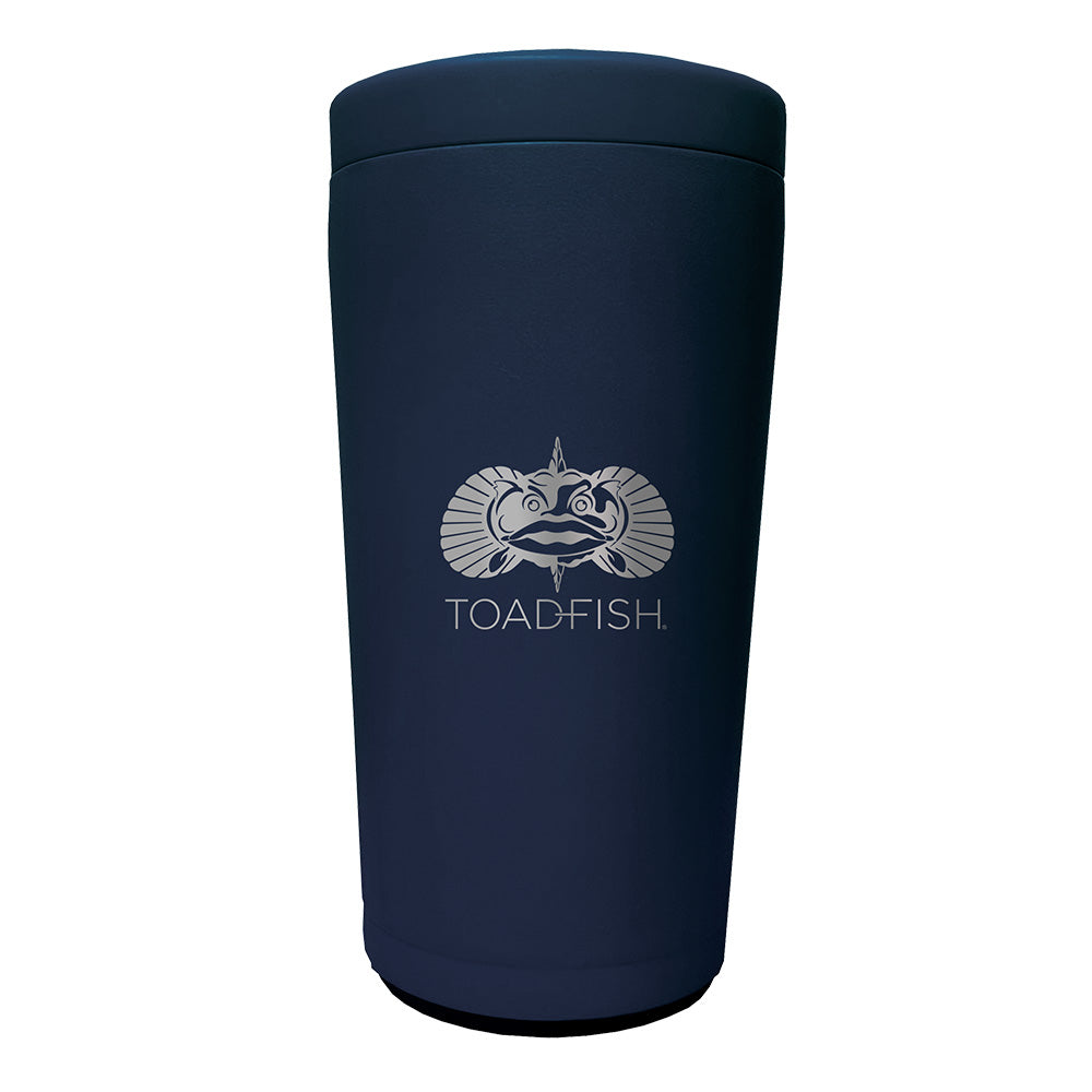 Toadfish Non-Tipping Can Cooler 2.0 - Universal Design - Navy - Deckhand Marine Supply