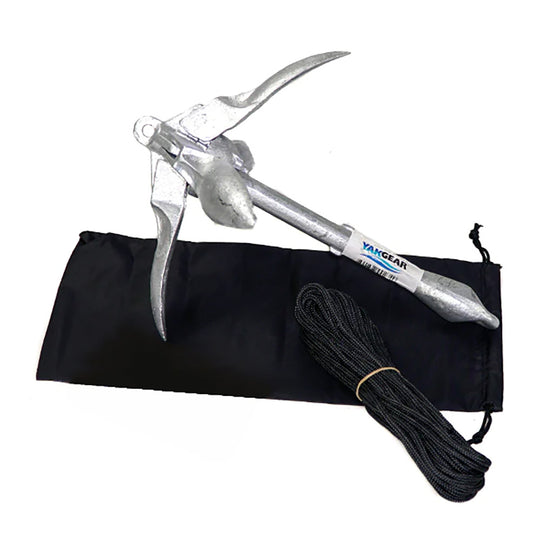 YakGear 3.3lb Grapnel Anchor Kit w/Storage Bag - Deckhand Marine Supply