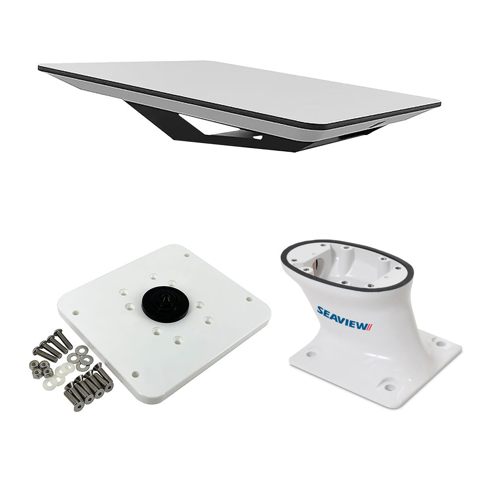 KVH Starlink Flat Panel Kit w/5" Seaview Pedestal Mount  ADASTLKA Starlink Top Plate - Deckhand Marine Supply