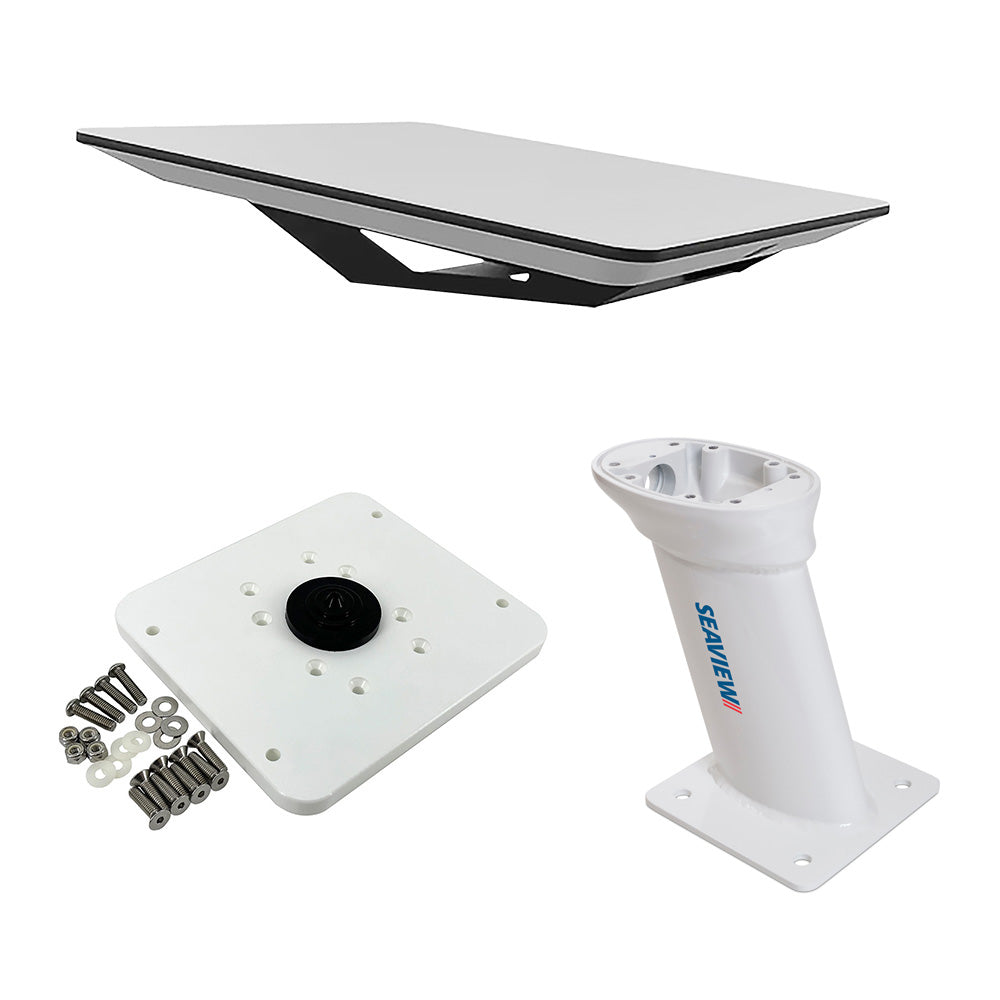 KVH Starlink Flat Panel Kit w/10" Seaview Pedestal Mount  ADASTLKA Starlink Top Plate - Deckhand Marine Supply