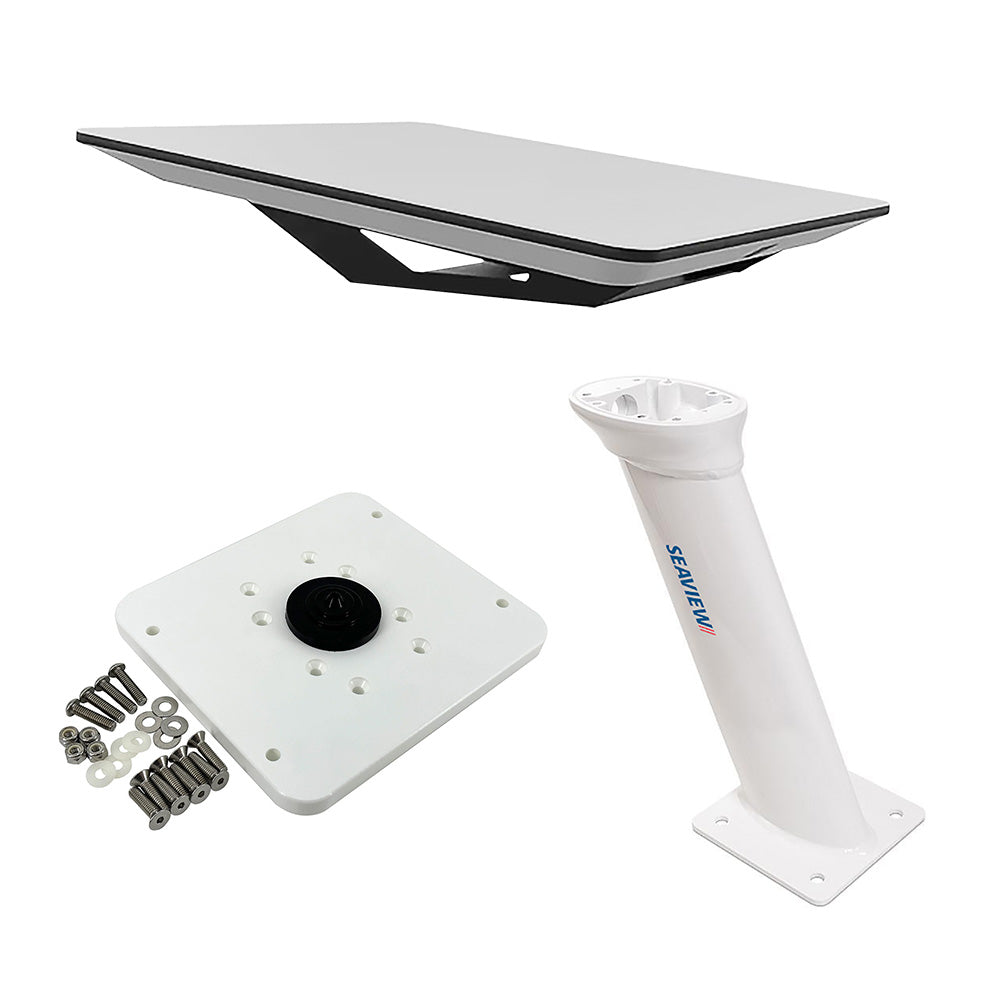 KVH Starlink Flat Panel Kit w/16" Seaview Pedestal Mount  ADASTLKA Starlink Top Plate - Deckhand Marine Supply