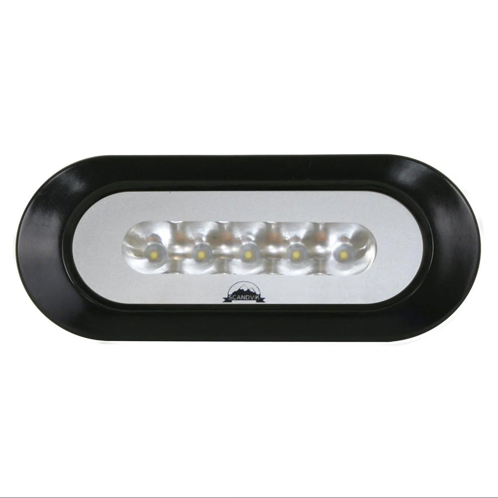 Scandvik Flush Mount Spreader Light - Black - Deckhand Marine Supply