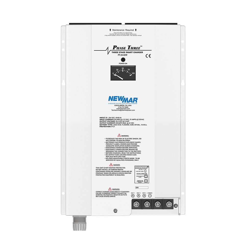 Newmar PT-24-60W Battery Charger - Deckhand Marine Supply