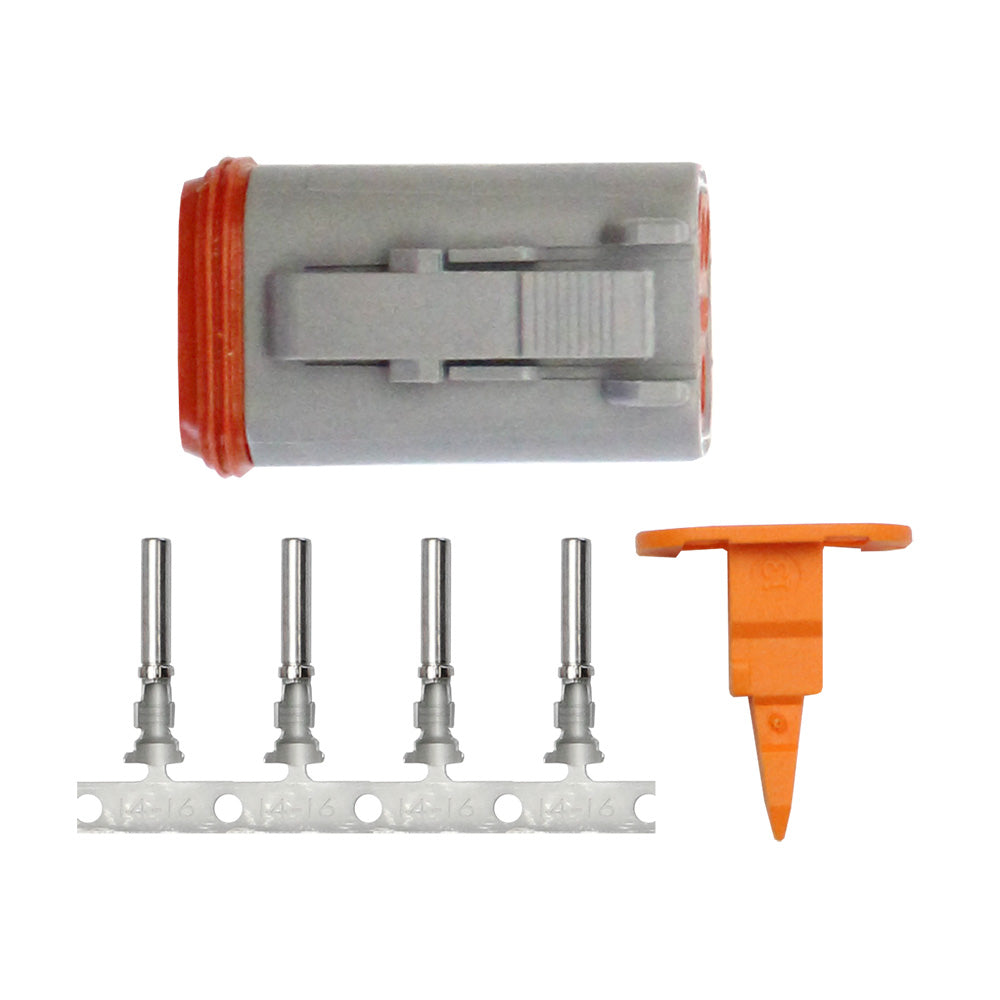 Pacer DT Deutsch Plug Repair Kit - 14-18 AWG (4 Position) - Deckhand Marine Supply