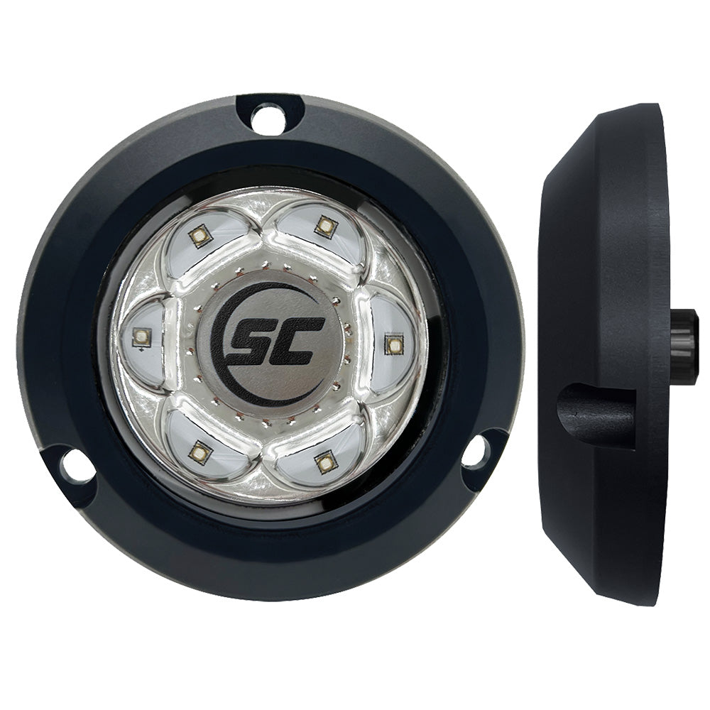 Shadow-Caster SC2 Series Polymer Composite Surface Mount Underwater Light - Great White - Deckhand Marine Supply