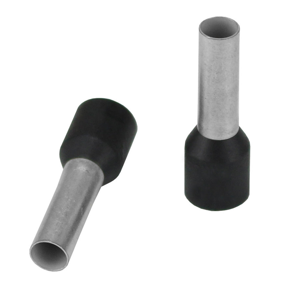 Pacer Black 10 AWG Wire Ferrule - 10mm Length - 25 Pack - Deckhand Marine Supply