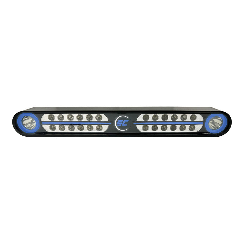 Shadow-Caster Eagle Ray LED Light Bar - Black Housing  Dual Optics - Deckhand Marine Supply