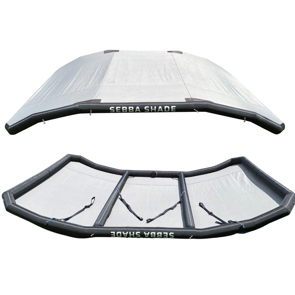 Sebba Shade 8 x 12 ft. Grey Sun Shade f/Boats 26'+ - Deckhand Marine Supply