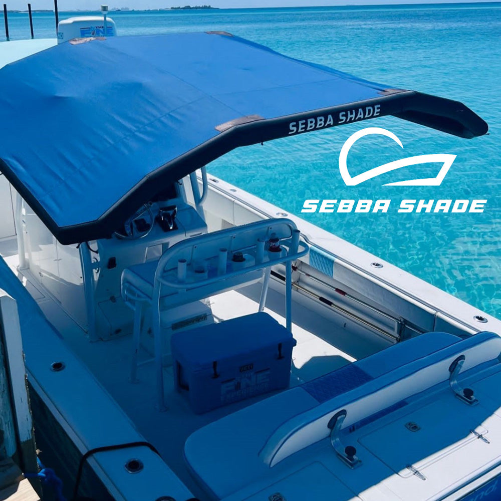 Sebba Shade 8 x 12 ft. Seafoam Sun Shade f/Boats 26'+ - Deckhand Marine Supply