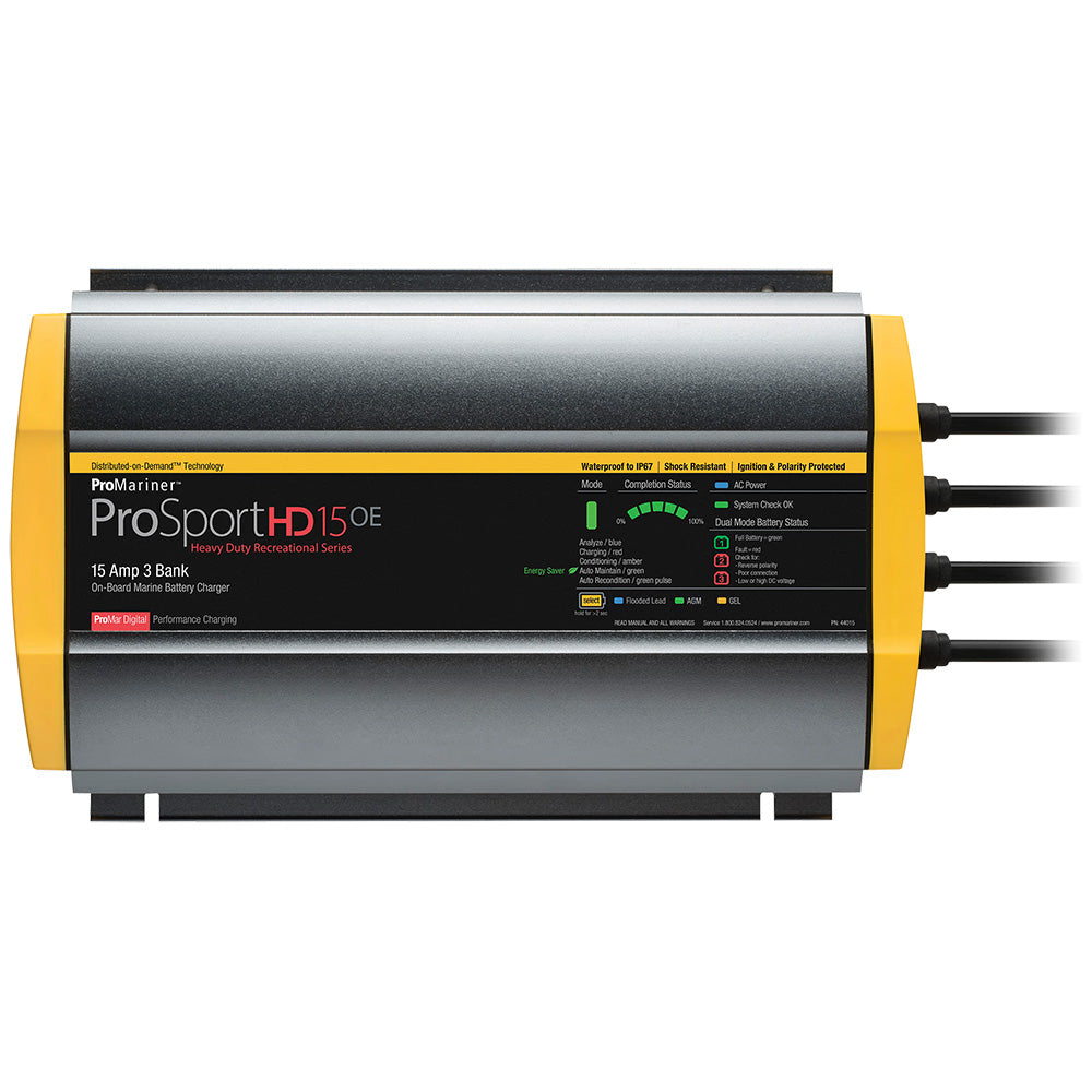ProMariner ProSportHD 15 Gen 4 - 15 Amp - 3-Bank Battery Charger - Deckhand Marine Supply