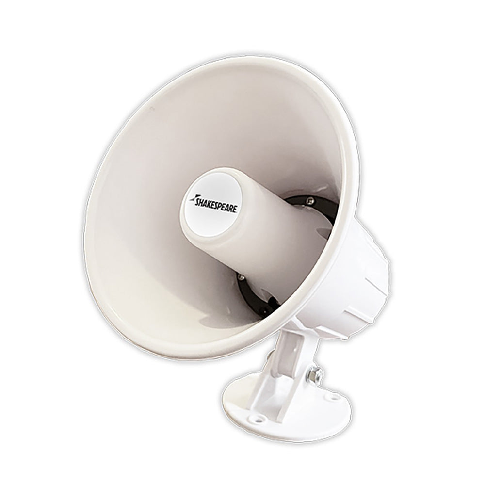 Shakespeare 15W 4-Ohm 5" Loud Hailer Speaker w/Bracket  Talkback - White - Deckhand Marine Supply