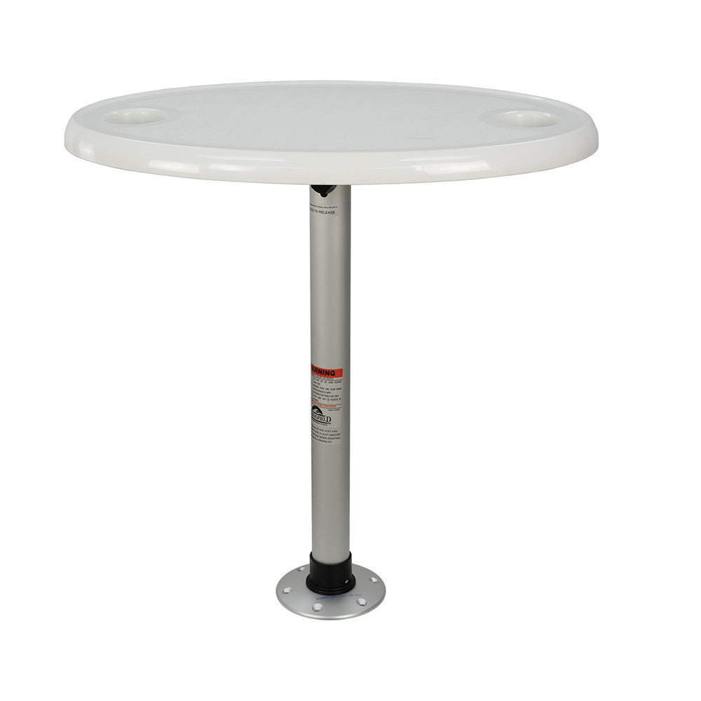 Springfield Thread-Lock Electrified Oval Table Package w/LED Lights  USB Ports - Deckhand Marine Supply