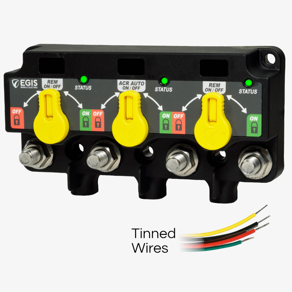 Egis XD Series Triple Flex 2 Relay-ACR-Relay w/Knobs  Tinned Wires - Deckhand Marine Supply