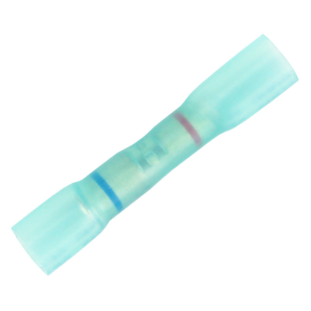 Pacer Step-Down Butt Splices w/Blue Heat Shrink - 22-18 AWG to 16-14 AWG - 100 Pack - Deckhand Marine Supply