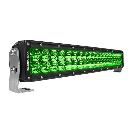 Black Oak Curved Double Row Combo Green Hog Hunting 20" Pro Series 3.0 LED Light Bar - Deckhand Marine Supply