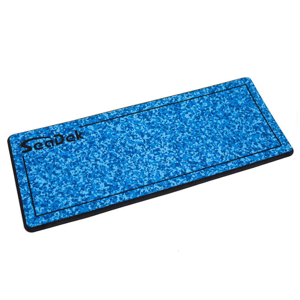 SeaDek 16 x 39" 20mm Dual Density Large Helm Pad w/SeaDek Logo - Brushed Texture - Aqua Camo/Black (406.4mm x 990.6mm x 20mm) - Deckhand Marine Supply