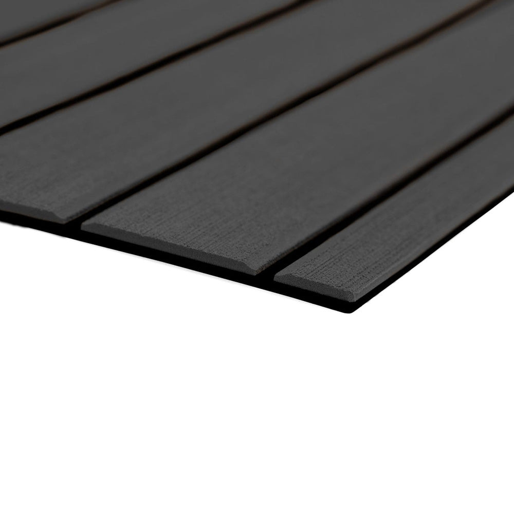 SeaDek 40" x 80" 6mm Teak Full Sheet - Brushed Texture - Dark Grey/Black (1016mm x 2032mm x 6mm) - Deckhand Marine Supply