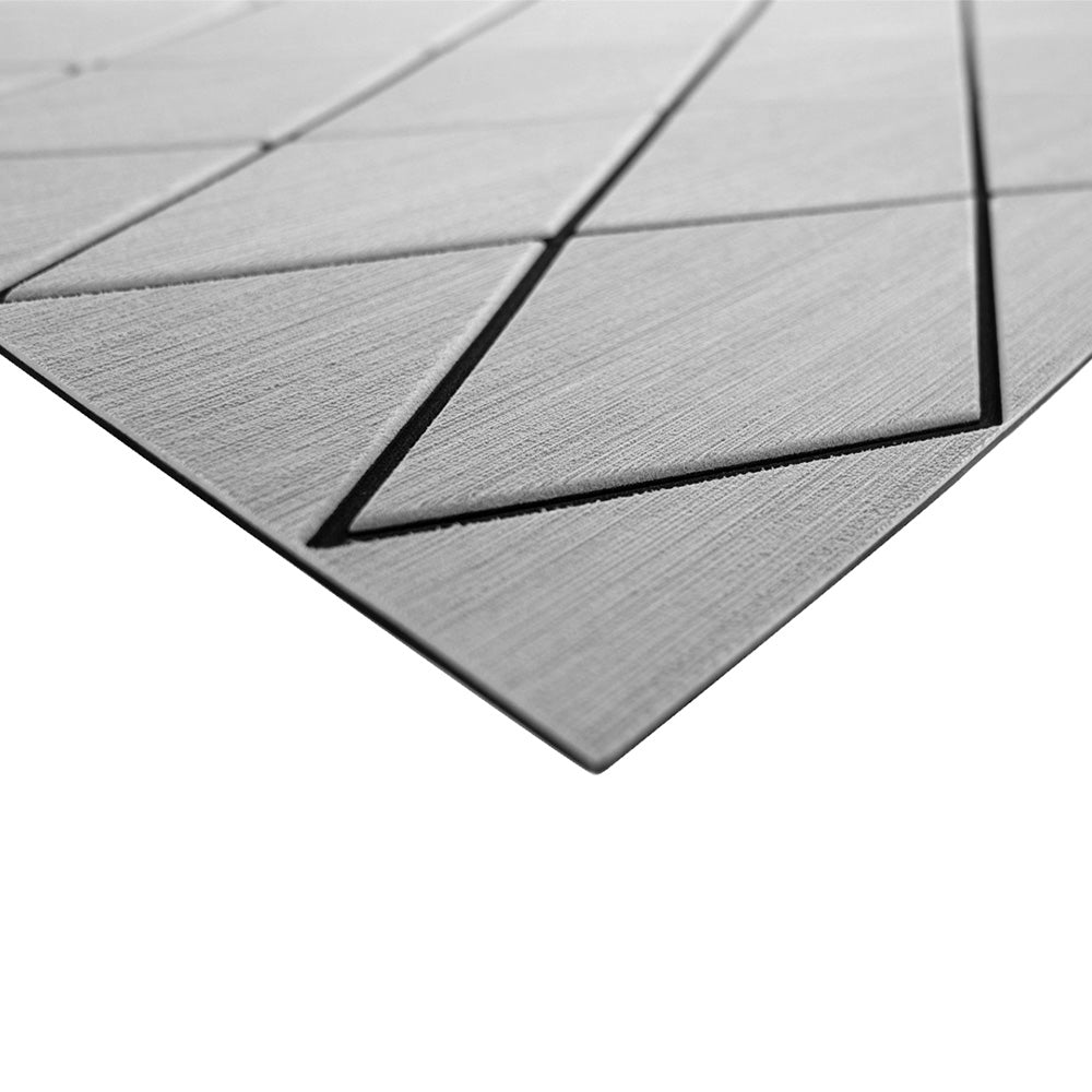 SeaDek 40" x 80" 6mm Two Color Diamond Full Sheet - Brushed Texture - Storm Grey/Black (1016mm x 2032mm x 6mm) - Deckhand Marine Supply