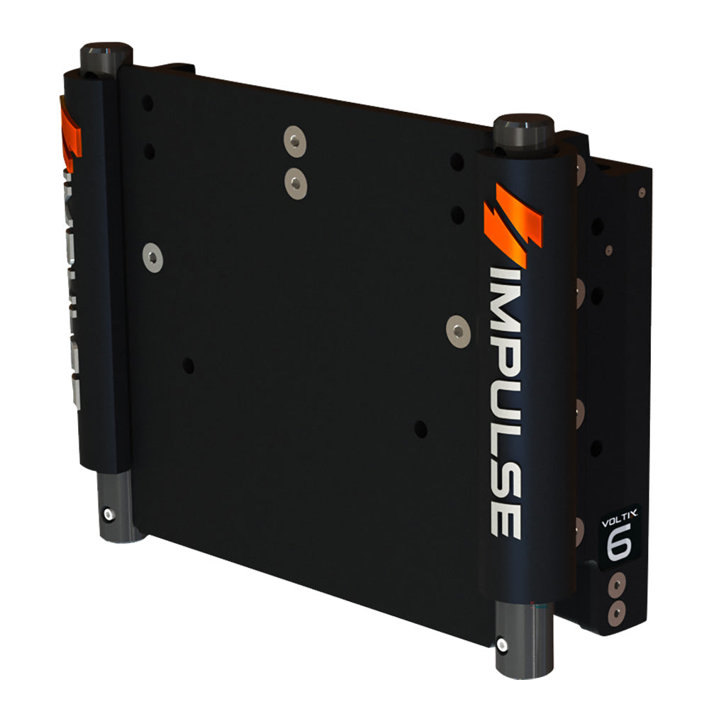 IMPULSE 6" Set Back Electric Jack Plate w/Standard Control - Black Anodize - Deckhand Marine Supply
