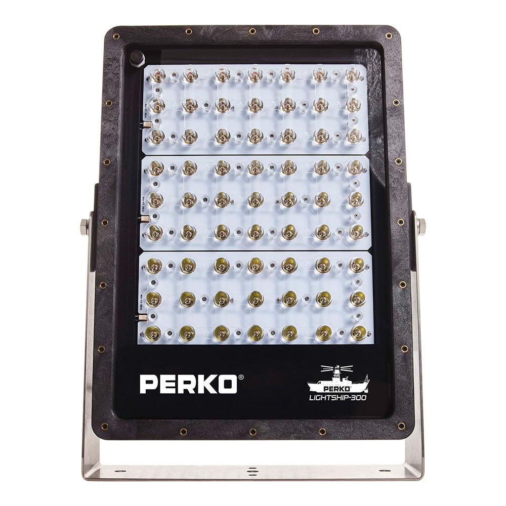 Perko Lightship 300 LED High Performance Spotlight - 12/24V - Black - Deckhand Marine Supply